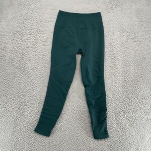 Lululemon Flow and Go Leggings Womens 6 Green High Rise Mesh Yoga Gym Athletic